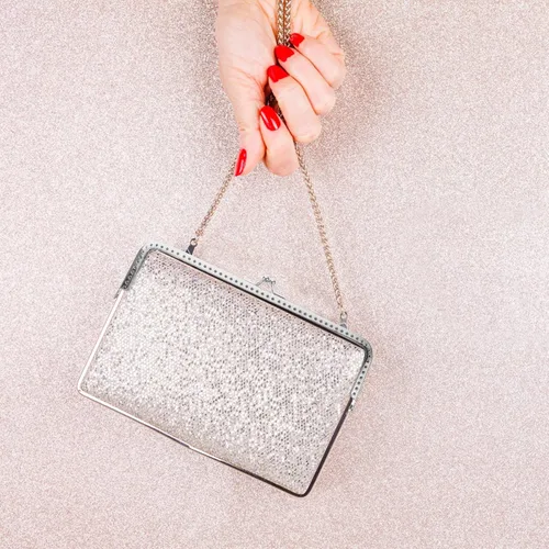 Miniatura 6 de Marco rectangular plateado con cierre de beso de 7 pulgadas para hacer bolsas, cierre de monedero, accesorios de manualidades