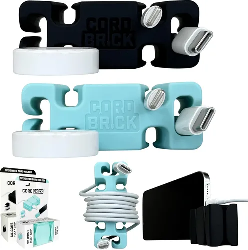 Miniatura 22 de CordBrick Rellenos para Calcetines para Adultos Gestión de Cables Soporte de Cable con Peso Envoltorio de Cable Soporte para Teléfono - Organizador