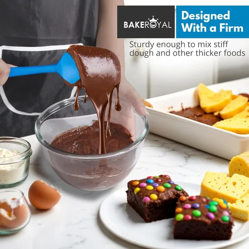Miniatura 7 de BakeRoyal Juego de espátulas de silicona – 4 espátulas de goma de silicona resistente al calor 600 °F para tareas diarias – Espátulas de cocina