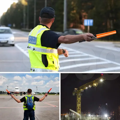 Miniatura 7 de 4 luces LED de señal de seguridad de 11 pulgadas, luces de control de tráfico con 7 modos de flash rojo, para asistente de estacionamiento