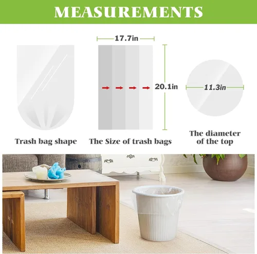 Miniatura 2 de Teivio, bolsas de basura fuertes de 2.6 galones, 220 unidades, bolsas de basura para baño, bolsas de plástico pequeñas para oficina en casa, cocina