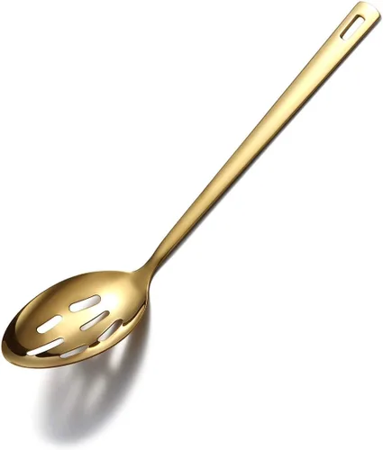 Miniatura 12 de Cuchara de espagueti dorada, servidor de pasta Berglander con chapado en oro de titanio, servidor de espaguetis de acero inoxidable para cocinar