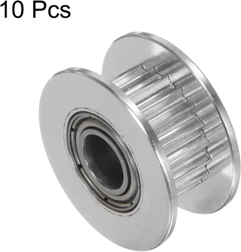 Miniatura 3 de HARFINGTON 10pcs 2GT Polea tensora 20 dientes 0.197 in diámetro 0.709 in diámetro correa dentada de aluminio para 0.236 in ancho cinturón 3D