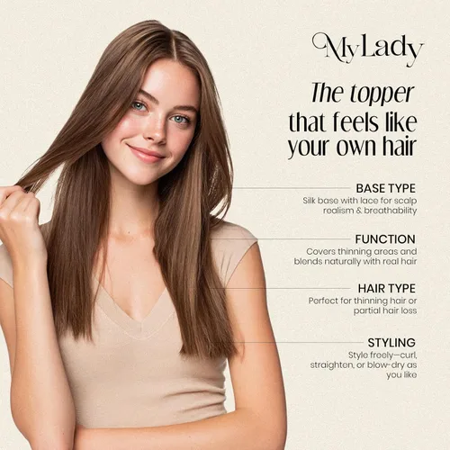 Miniatura 7 de MY-LADY Extensiones de cabello humano para mujeres con base de seda y clip de encaje, 150% de densidad, cabello humano real, 7 * 13 cm, lacio, 6