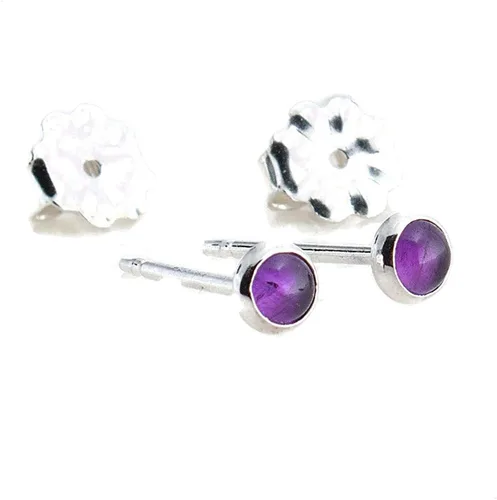 Aretes pequeños de plata de ley para cartílago, tragus, hélix, múltiples piercings hipoalergénicos, piedra natal para mujer, juego de bisel