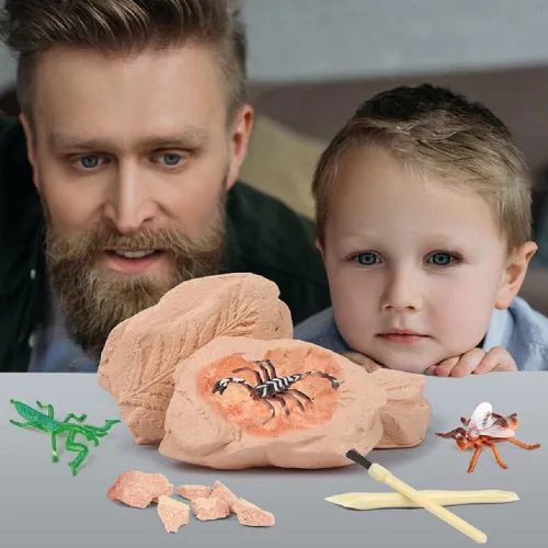 Miniatura 6 de TRADE Kit de excavación de fósiles Big Bug – Juguetes educativos y científicos STEM – Excava 12 insectos reales, hormiga, escorpión, dama