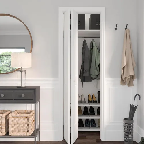 Miniatura 5 de Richelieu Hardware 14012WBC - Kit de herrajes para puerta doblada hacia adelante, 24 pulgadas (24.016 in), acabado en zinc blanco beige