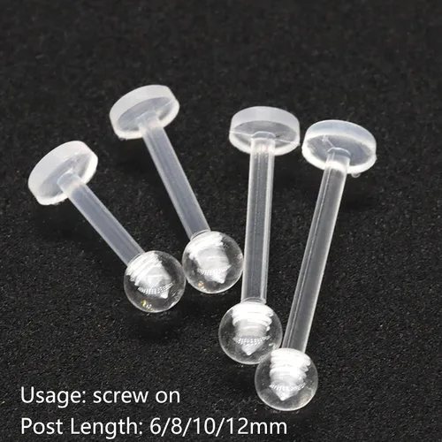 Miniatura 4 de Clear Retainer Septum 16G Plastic Septum Ring Retainer Plastic Hoop Earrings Piercing Retainer Horseshoe Piercing Jewelry