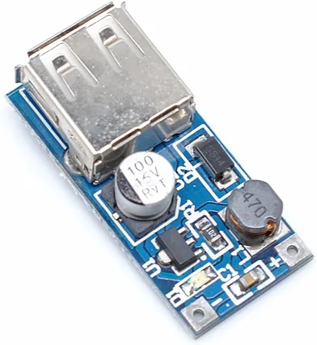 Miniatura 2 de Convertidor de impulso DC-DC de 5 piezas, 0.9 V-5 V a 5 V, módulo de salida USB, placa de fuente de alimentación de 600 mA, control PFM