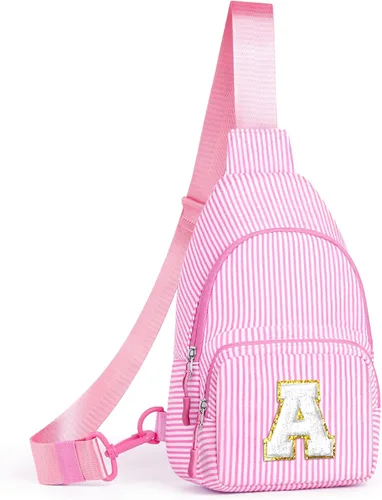 YOOLIFE Bolso bandolera con inicial para niñas, regalos para mujeres y niñas, riñonera con inicial, monederos de regalo para niñas, regalos de