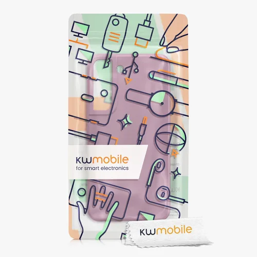 Miniatura 8 de kwmobile Funda compatible con Samsung Galaxy S22 - Funda de silicona TPU con acabado suave - Violeta orquídea