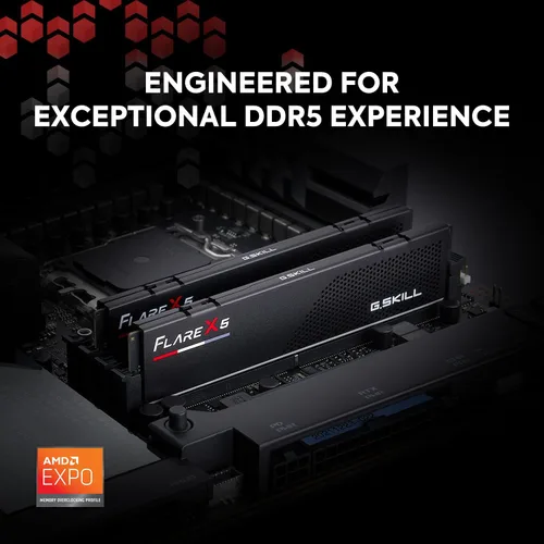 Miniatura 2 de G.SKILL Flare X5 Series DDR5 RAM (AMD Expo e Intel XMP 3.0) 128 GB (2 x 64 GB) 6000MT/s CL34-44-44-96 1.35V Memoria de computadora de escritorio