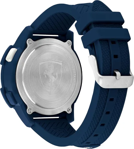 Miniatura 3 de Ferrari Reloj de cuarzo para hombre con correa de silicona azul 22 Modelo 0830858 Azul Patchwork Reloj de cuarzo digital