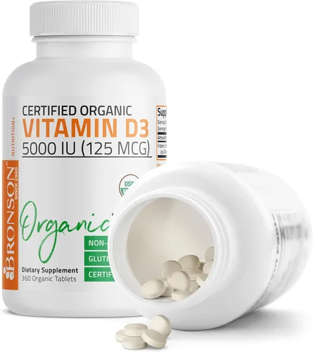 Miniatura 5 de Orgánico Vitamina D3 5000 IU, USDA Certificado, sin OMGs, Fabricado en Estados Unidos por Bronson laboratorios, 1