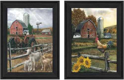 Miniatura 3 de Trendy Decor4U Farm Life by Ed Wargo - Arte de pared con estampado de madera, multicolor