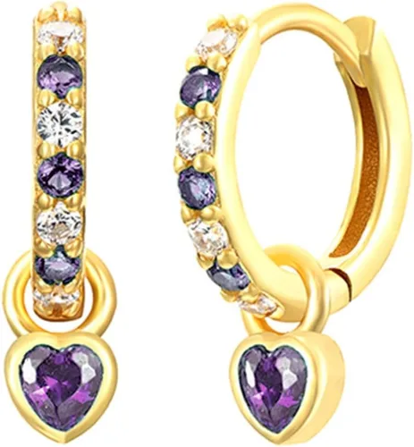 Aretes de aro pequeños de oro para mujer, aretes de aro color verde esmeralda con gota de corazón verde, aretes de aro chapados en oro,