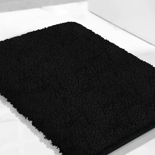 Miniatura 9 de Alfombra de baño beige extra larga de 59.1 x 23.6 pulgadas, alfombra de baño grande de microfibra lanuda antideslizante, absorbente, extra suave