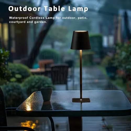 Miniatura 5 de Paquete de 4 Lámparas LED de Mesa Inalámbricas - Lámparas Recargables Inalámbricas al por Mayor de 4, Lámpara de Mesa Impermeable para Exteriores