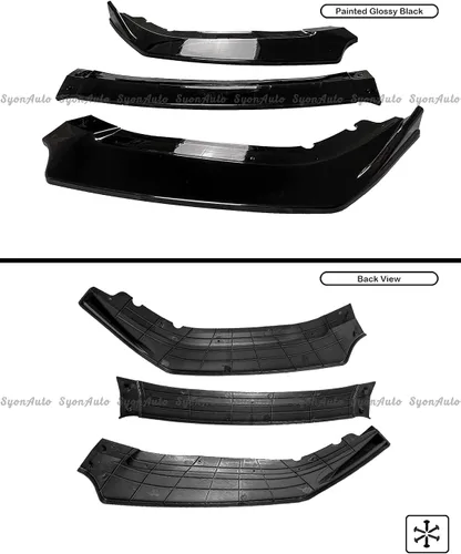 Miniatura 4 de Se adapta a Honda Civic Hatchback 2016-2021 y Si JDM GLOSS BLACK PARACHOQUES DELANTEROS