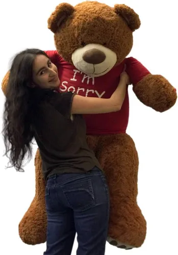 Miniatura 7 de Big Plush Oso de peluche gigante con camisa I'm Sorry, oso de peluche enorme, animal de peluche de 5 pies, regalo de disculpa, OSO de peluche