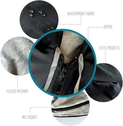 Miniatura 20 de MACAR Parka de natación impermeable con forro polar, ideal para actividades junto a la piscina y al aire libre