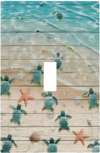 Miniatura 80 de Mid Century Morden Boho - Placa de pared para interruptor de luz dúplex de 1 banda, placa frontal decorativa eléctrica para receptáculo para baño