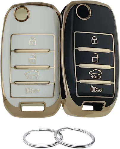 Miniatura 7 de REPROTECTING Funda para llavero de TPU Compatible con Hyundai Accent Elantra Genesis Sonata Kia Forte Forte5 Optima Rio Rondo Sorento Sedona Soul