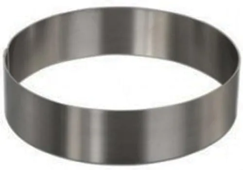 Miniatura 2 de SUNRISE Molde redondo de acero inoxidable de calibre pesado para pasteles/anillo de pastelería (8 x 3 pulgadas)