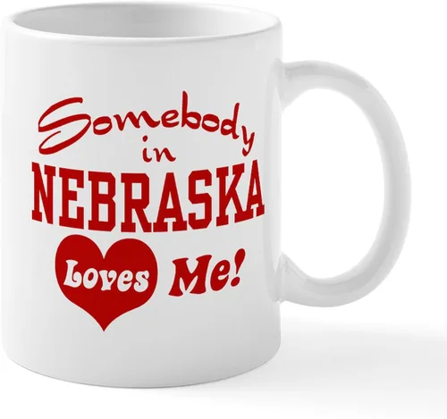 Miniatura 7 de CafePress I Love Nebraska Taza de café de cerámica de 11 oz (11.0 fl oz)