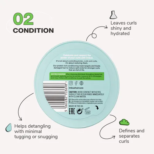 Miniatura 2 de Imbue Acondicionador para el cabello, 10.1 fl oz, rico en proteínas, reparador, vegano, adecuado para rizos 3a-4c, suaviza y fortalece