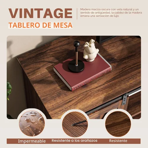 Miniatura 4 de Sweetcrispy Soporte de TV de granja de 65 pulgadas para sala de estar, dormitorio, centro de entretenimiento alto con estantes de almacenamiento