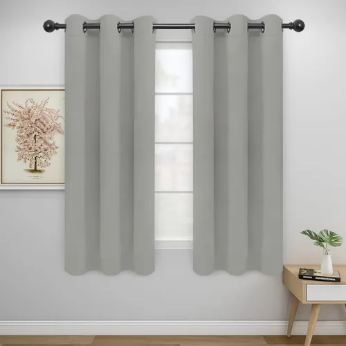 Miniatura 62 de Easy-Going - Cortinas opacas para dormitorio, aislamiento térmico sólido con ojales, cortinas de ventana para reducción de ruido, cortinas