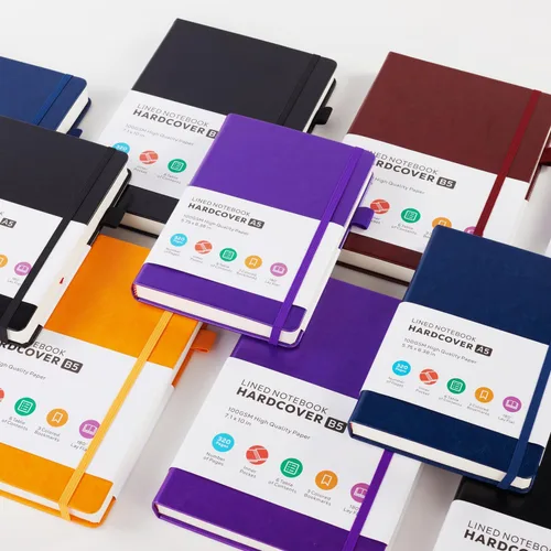Miniatura 7 de FOCUS DAY Cuaderno de Cuero con Páginas Rayadas, 320 Páginas Cuaderno de Tapa Dura para Escribir y Tomar Notas para Mujeres y Hombres, B5