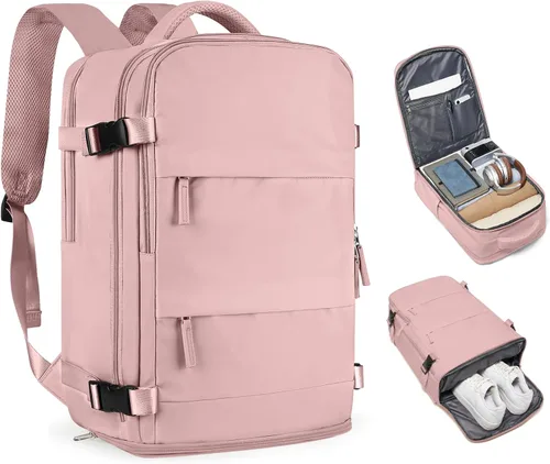 Miniatura 75 de coofay Mochila de viaje, para laptop, unisex, aprobada para aviones, bolsa de mano, equipaje, para artículos personales, para debajo del asiento