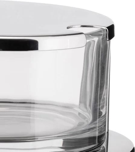Miniatura 4 de Alessi 5071 - Bodega de queso parmesano de diseño, acero inoxidable 18/10 pulido y cristal cristalino