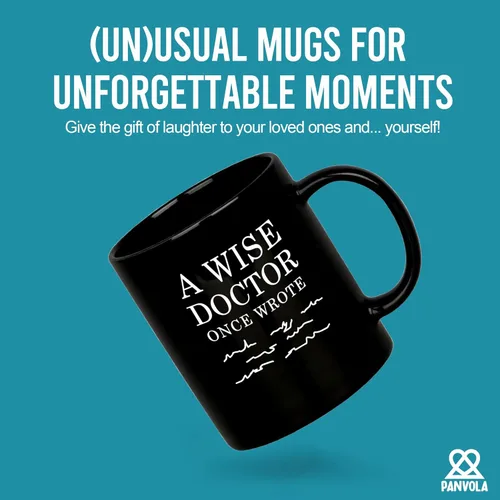 Miniatura 2 de Panvola Una vez un médico sabio escribió Taza de café de cerámica para médico graduado, cirujano, estudiante de medicina, MD, profesional, 11oz