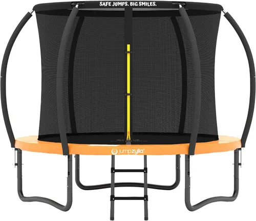 Miniatura 34 de Jumpzylla - Cama elástica recreativa para niños, con red de seguridad, escalera y revestimiento antioxidante, de 8, 10, 12, 14, 15 y 16 pies