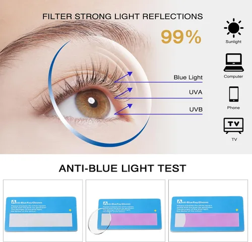 Miniatura 6 de Lentes de lectura de gran tamaño para mujer, paquete de 4 unidades, estilo Oprah, cuadrados, con bloqueo de luz azul, lectores de computadora