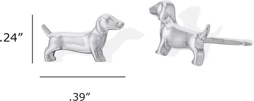 Miniatura 5 de Boma Joyería de plata de ley con diseño de perro salchicha, Plata de ley