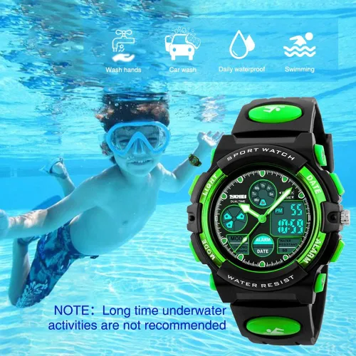 Miniatura 6 de eYotto Kids Sports Watch Waterproof Boys Multi-Function Analog Digital Wristwatch LED Alarm Stopwatch