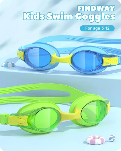 Miniatura 2 de findway Gafas de natación para niños, antivaho y sin fugas, para niñas de 3 a 14 años