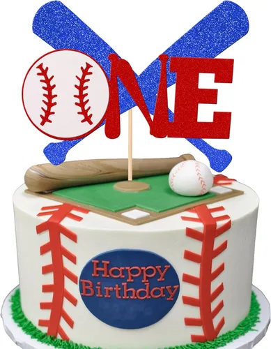 Miniatura 12 de 24 piezas de decoración de cupcakes de béisbol con purpurina para jugadores de béisbol temáticos deportivos para temática de béisbol, baby shower