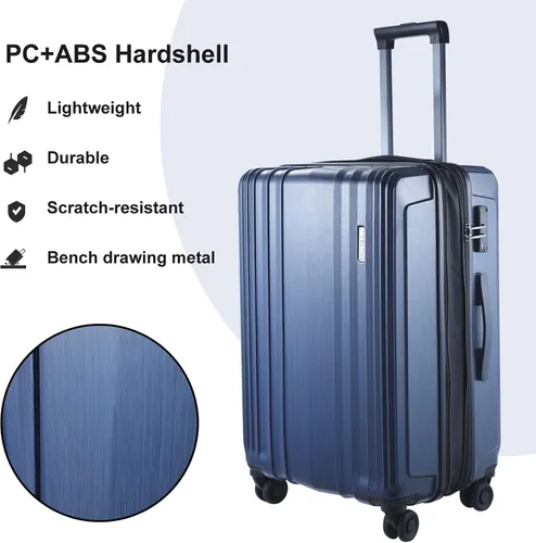 Miniatura 7 de TydeCkare Equipaje expandible Hardside, Azul oscuro