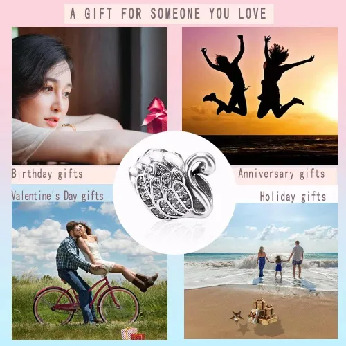Miniatura 5 de Abalorios de plata de ley 925 para pulseras Pandora, regalos de joyería para mujer y niña.