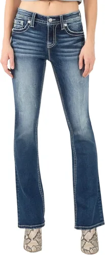 Miniatura 2 de Miss Me Jeans de talle medio con alas iluminadoras para mujer