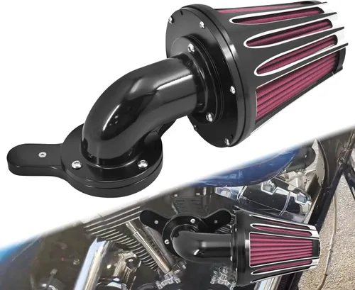 Miniatura 9 de Filtro Limpiador de Aire para Motocicleta CNC Kit de 90° Cara Adelante Compatible con Harley Softail Touring Trike Sportster XL Dyna