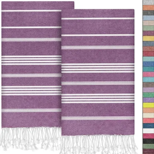 Miniatura 71 de EPHESUS TOWELS Toallas de Mano - Juego de 2 18" x 30" - Toalla de Mano Turca Decorativa para Baño, Cocina, Invitados, Cara, Cabello, Té, Paño
