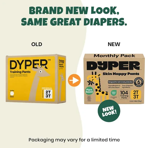 Miniatura 2 de DYPER Pantalones de entrenamiento para niños pequeños 2T-3T para niños y niñas, hipoalergénicos, sin perfume, a base de plantas y perfectos