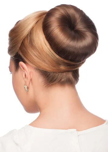 Miniatura 4 de Goma de pelo en forma de donuts para el cabello, L, Beige