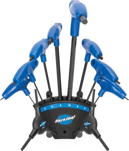 Miniatura 2 de Park Tool PH-1.2 Juego de llaves hexagonales con mango en P con herramienta de soporte, color azul